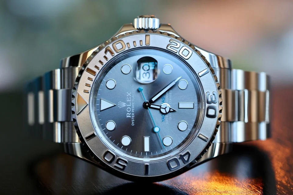 Grey dial yacht-watch refinement — full watch view