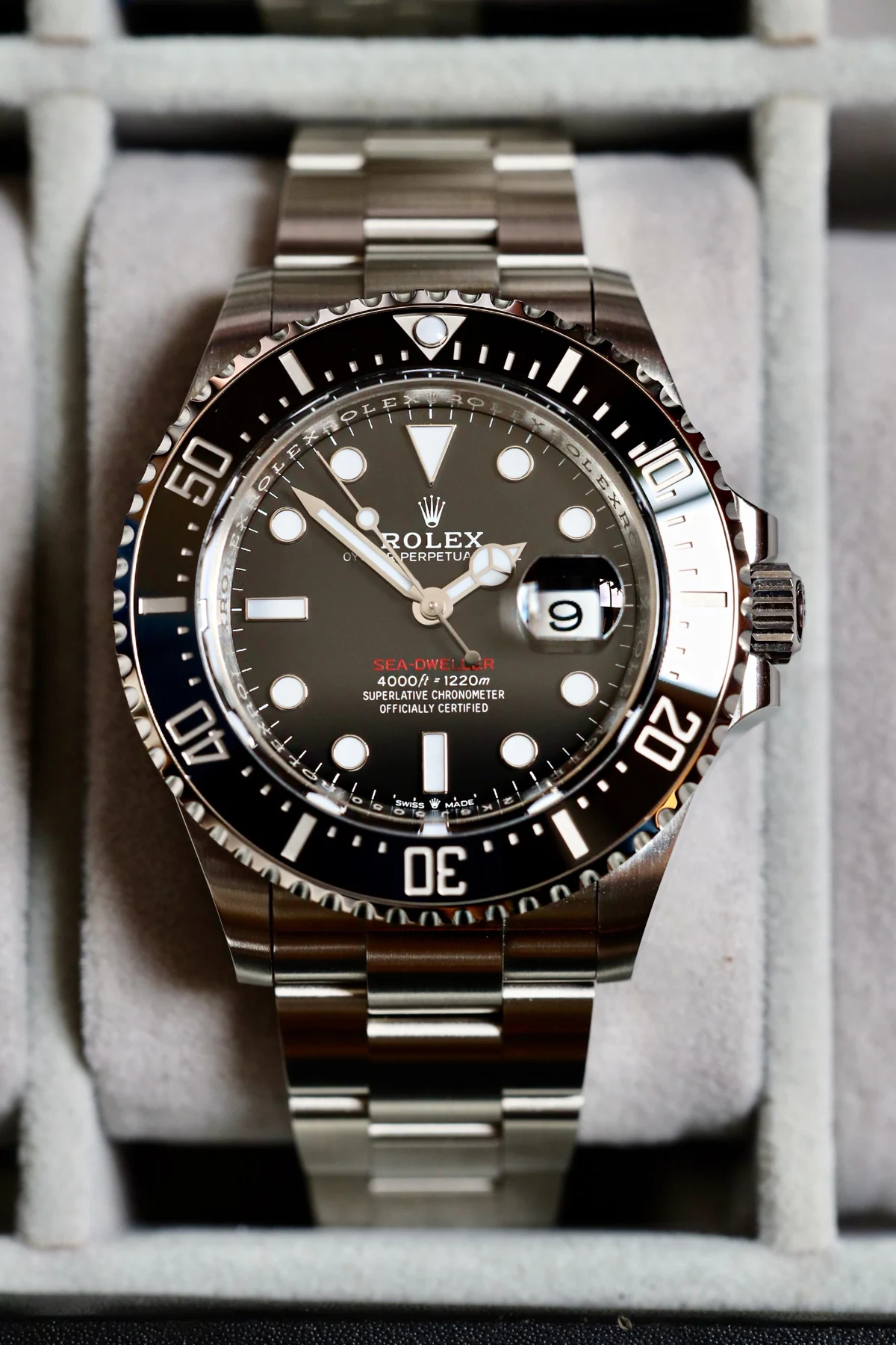 43 mm custom diver — full watch view