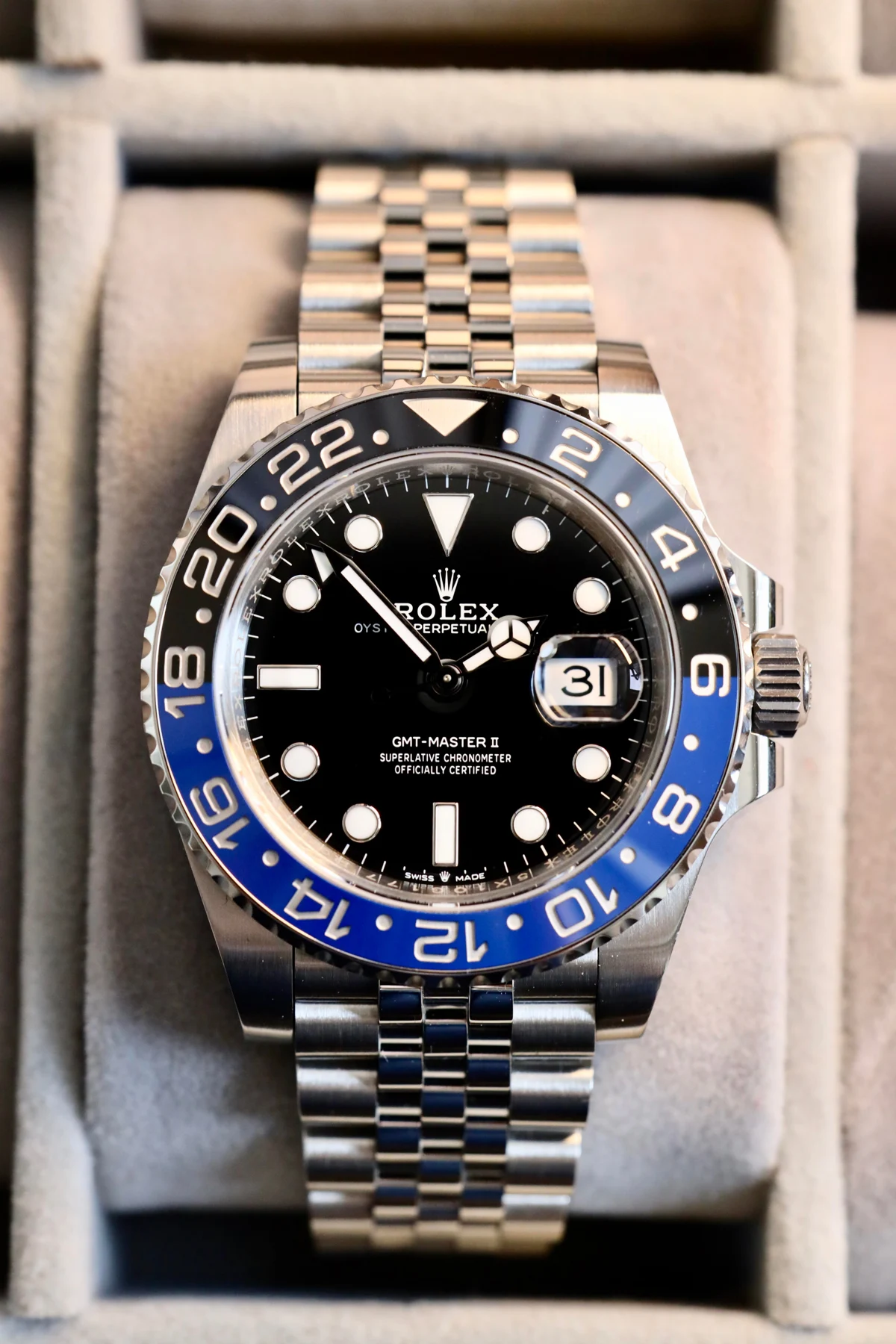 Blue & black GMT — full watch view
