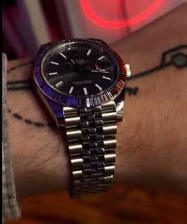 Slate dial date-watch refinement — full watch view