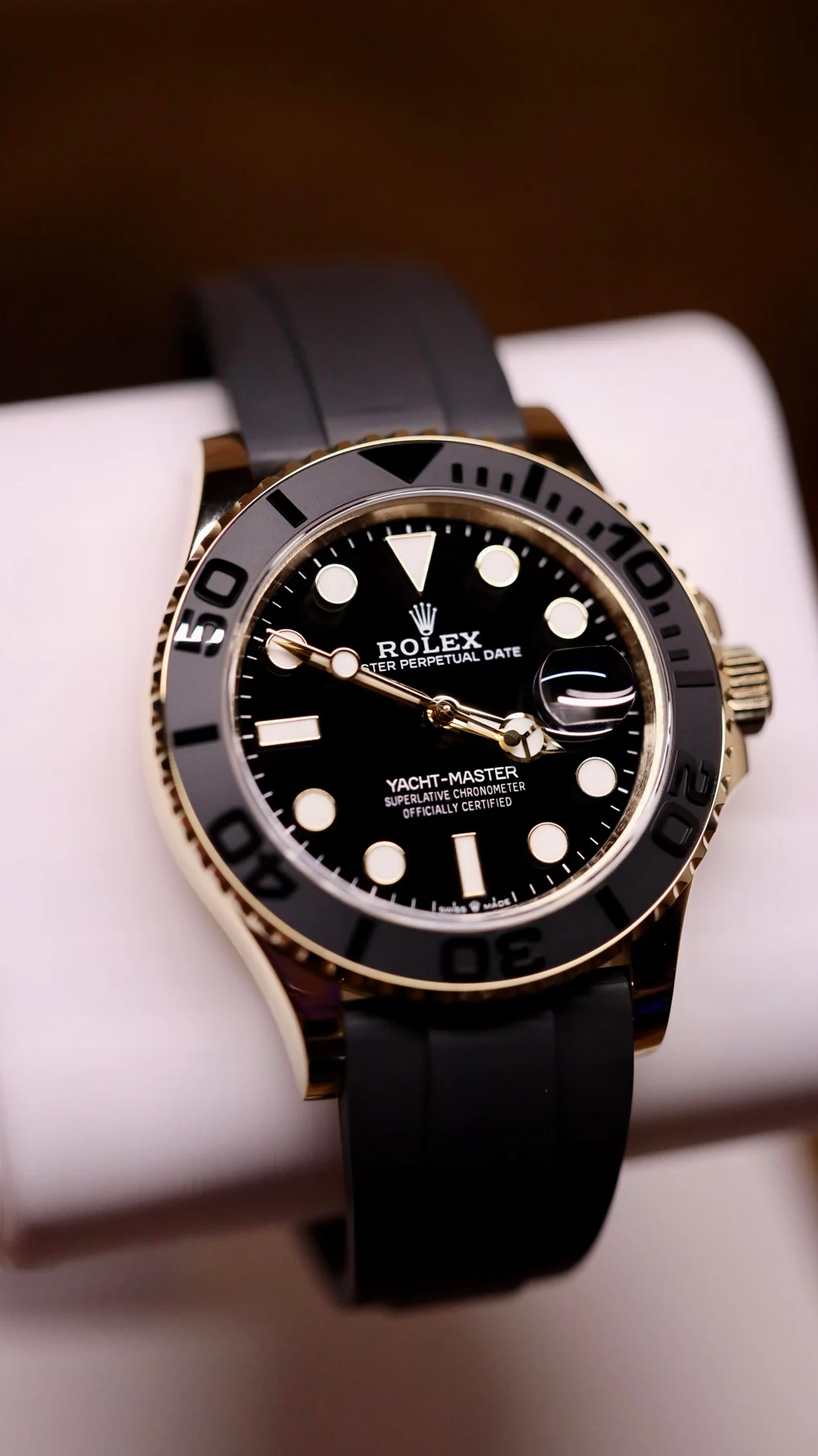 Gold-plated yacht watch — full watch view
