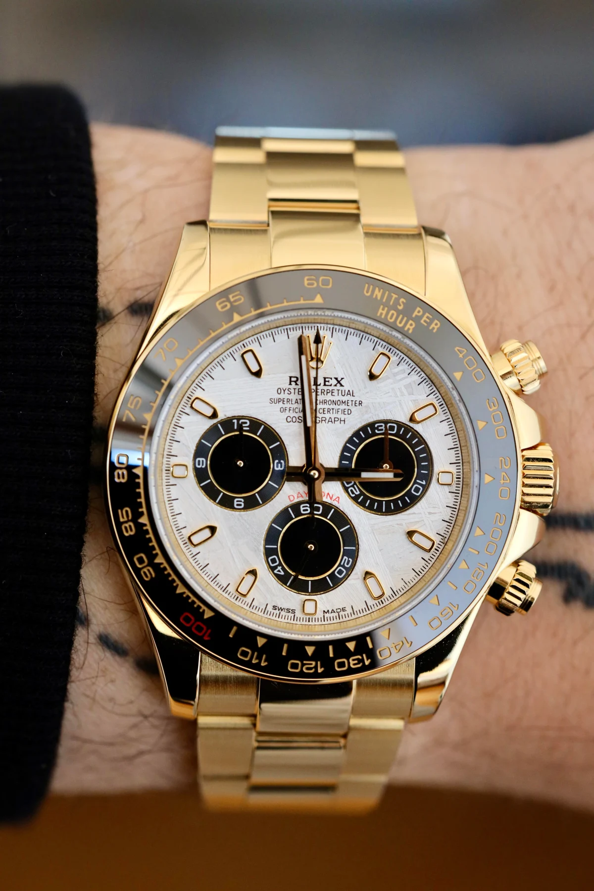 Meteorite racing chronograph — full watch view
