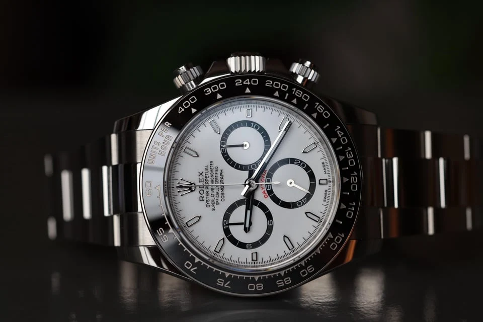 Bespoke panda chronograph — full watch view