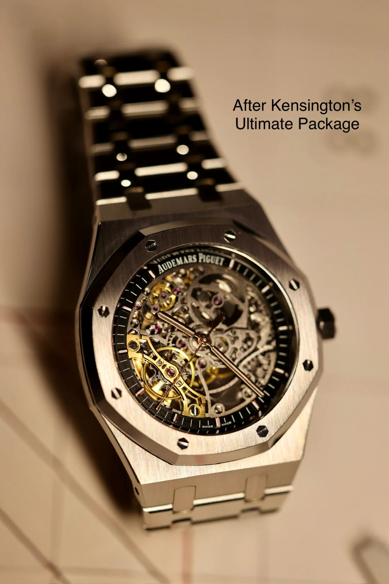 Skeleton-dial watch after Kensington’s Ultimate package